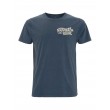 Dragstrip Clothing Kickstart & Sissy Bar stone washed denim blue t`shirt